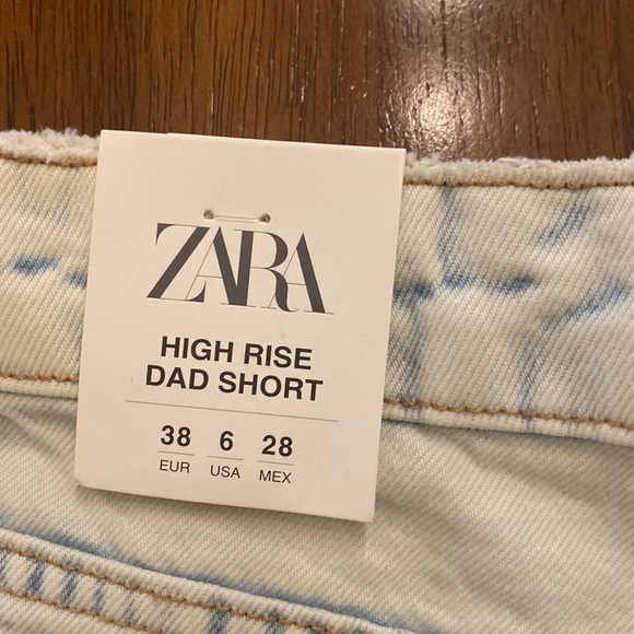 NWT Zara High Rise Denim Short size 6 - Picture 2 of 4